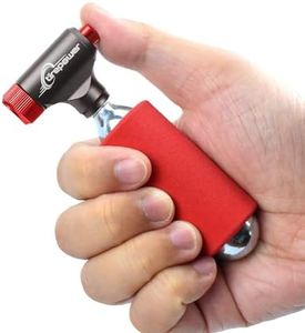 CTREPOWER Co2 Bike Tire Inflator, Co2 Inflator, Can Work with All Brands Co2 Cartridges Threaded, Press Button Design to Accurately Control The Inflatable Flow.Presta and Schrader Valve Compatible.