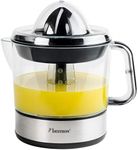 Bestron Electric citrus and orange juicer, including 2 press cones and aroma lid, motor with two directions of rotation (left/right), capacity: 0.7 litres, 40 watts, colour: silver, ACJ350Z