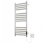 Manissa Siena Stainless Steel Electric Heated Towel Rail 300mm W x 720mm H Mirror Polished Finish Towel Radiator