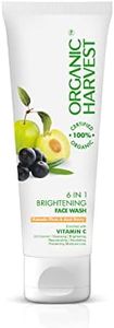 Organic Harvest 6-in-1 Brightening Face Wash: Kakadu Plum & Acai Berry | Daily Use Face Wash for Men & Women | Daily Use Face Wash | 100% American certified organic | Sulphate & Paraben-free 100gm