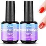 2pcs (15ml) Gel Acrylic Nail Polish Remover,Professional Gel Remover,Quickly & Easily,Gel Nail Remover,Help you Easily and Quickly Remove Gel Polish,Peel off in 3-6 minutes