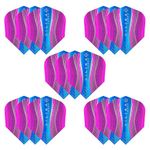 Harrows Lumen No6 Dart Flights | 5 x sets Darts Flights (15 Flights Total) I 100 Micron Dart Flights I Premium Extra Strong Made in UK I Professional Darts Accessories I Pink Dart Flights