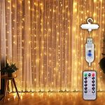 Party Propz Lights for Home Decoration - 8.8ft X 9.75ft Warm White Curtain Lights for Home Decoration 300 Led, Diwali Decoration Items for Home Decor, Fairy Lights for Diwali, New Year and Christmas