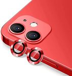 Xfilm Camera Lens Protector for iPhone 11/12/12 Mini -Red[Pack of 2]