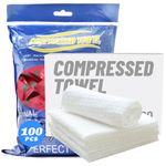 Mini Compressed Towel, (100PCS) Camping Towel, Disposable Face Compressed Towels, Soft Compressed Hand Wipe, Portable Compressed Coin Tissue for Travel/Home/Outdoor Activities