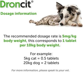 Bayer Droncit Tapeworm Tablets for Dogs & Cats, 10-Pack