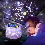 VARFAS Kids Night Light Projector, Star Night Light, Star Projector Lamp, 6 Colour Dimmable Combinations Projection Lamp for Children Baby Bedroom and Party Decorations(Star Master New)