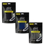 Xpand No Tie Shoelaces System with Elastic Laces - One Size Fits All Adult and Kids Shoes (Pack of 3) (Black - Navy - Gray)