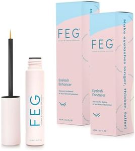 FEG Eyelash Enhancer Rapid Eyelash Growth Serum with Natural Ingredients | Lash Serum for Growing Naturally Thick, Full, and Long Eyelashes | Stimulates Natural Eyelash Growth | 2-Pack of 3ml Tubes