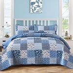 Mybedsoul Blue Boho Quilt Set Queen