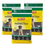 Glad for Pets Giant Size Activated Carbon Puppy Training Pads, All Day Style with Wall Protection and Adhesive | Super Absorbent and Leak Proof Dog Training Pads, 24 Count - 3 Pack