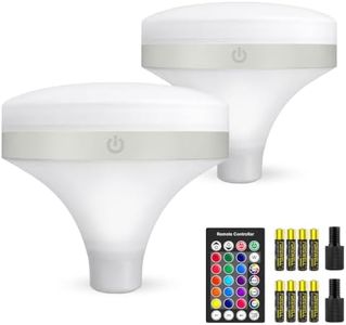 KINGTOP Golf Flagstick Top Light, RGB LED Pin Beacon for Night Putting Green, Screw-On Waterproof Flag Pole Lamp with Remote and Touch Control, M8 to 3/8-24 Adapter, Backyard Course Gift, 2-Pack