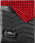 ETGLCOZY Double Sleeping Bag for Adults Camping, XL Queen Size Sleeping Bag for All Season Hiking Backpacking, 2 Person Sleeping Bag Lightweight Waterproof for Cold Weather & Warm