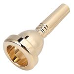 Trombone Mouthpiece Brass Portable Silver-Plated Surface Professonal Mouth Piece for Most Tenor Trombones(gold)