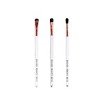 Boujee Beauty 3 Pcs Small Eye Makeup Brush Set for Precise Eyeshadow Blending and Cut Crease