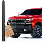 AntennaMastsRus - The Original 6 3/4 Inch is Compatible with Chevrolet Silverado 1500 (2006-2020) - Car Wash Proof Short Rubber Antenna - Internal Copper Coil - Premium Reception - German Engineered