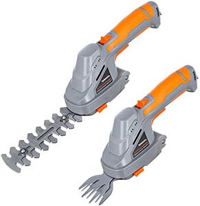 Terratek 2 in 1 7.2V Cordless Hedge Trimmer Shear Built in Lithium Ion Battery, Hand Held Hedge Trimmer Cordless Hedge Cutter, with 2 Switchable Blades for Shrub, Garden, Grass, Lawn and Pruning