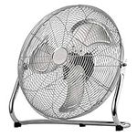 Dealberry Air Circulator Chrome Metal High-Velocity Cold Adjustable Floor Fan (16")