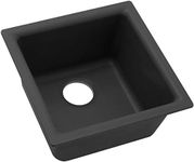 Elkay Quartz Classic ELG1616BK0 Black Single Bowl Dual Mount Bar Sink