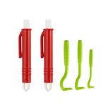 Nepfaivy Tick Remover Tool for Dogs - Painlessly Tick Remover for Humans and Cats Pets, 3 Tick Hooks and 2 Tick Tweezers