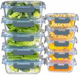 MFY 10 Pack Glass Containers with L