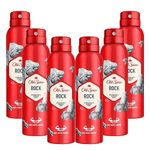 6 x Old Spice Rock Antiperspirant 150 ml Deodorant Spray for Men 48-Hour Protection