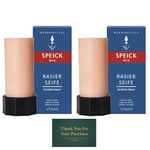 Speick Shaving Soap Stick 50g (Pack of 2), Shaving Stick For men, Normal And Sensitive Skin, Shaving Soap For Men, A Creamy Foam Which Leaves The Skin Refreshed, With Treseida Thank You Card