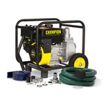 Champion Power Equipment 100113 2-Inch Gas-Powered Semi-Trash Water Transfer Pump with Hose and Wheel Kit