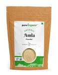 Pure Organio Organic Fresh Amla Powder-Versatile Fresh Amla Powder For Eating And Healthy Hair Nourishment, Vitamin C Rich, Gooseberry Powder Npop Indian Organic Certified (200 Gm)