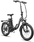 Favoto 750W Folding Ebike, 48V 15Ah, 25mph, 60 Miles Range, 7-Speed, Dual Disc Brakes, Black