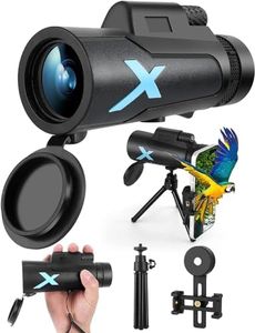 12x50 High Power HD Monocular Telescope with Phone Adapter