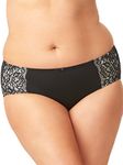 Olga womensGU2711PFlirty Hipster Hipster Panties - Black - XXXL