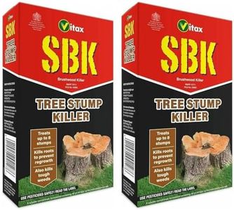 HOCHSTE® Vitax SBK Brushwood & Tree Stump Killer 250ml | Glyphosate-Free Solution | Kills Roots & Prevents Regrowth | Treats Up to 8 Stumps | Ideal for Brambles, Thistles Red 2 Pack
