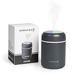 Scentex 300ml Mini Humidifier For Car With Multicolour Ambient Light, Portable Diffuser For Car, Home, Office, Mini Essential Oil Diffuser, USB Powered Aroma Spray