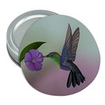 Hummingbird Crowned Woodnymph Purple Violet Round Rubber Non-Slip Jar Gripper Lid Opener