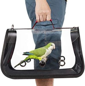 Colorday Lightweight Bird Carrier, Bird Traveling cage Parrot (Medium 16 x 9 x 11, Red)