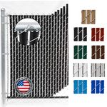 FenceSource Wave Slat (9 Colors) Single Wall Bottom Locking Privacy Slat for 4', 5', 6', 7' and 8' Chain Link Fence (4 ft, Black)