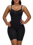 YIANNA Bodysuit for Women Seamless Shapewear Tummy Control Sculpting Body Shaper Butt Lifter,YA5218-Black-2XL/3XL