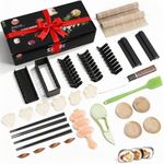 MLRYH Sushi Making Kit Sushi Maker, 34 Pcs Sushi Kit for Beginners Sushi Roller Kit with Sushi Cutting Mold, Rice Ball Mold, Onigiri Press, Knife, Bamboo Mats, Rice Paddle, Spreader, Chopsticks