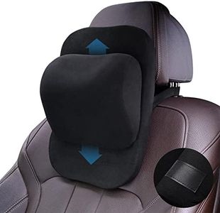 ZATOOTO Ajustable Reposacabezas Coche, Cojin Almohada Cervical Coche para Condu Oficina Gaming, CóModas Transpirables (Negro)