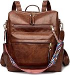 Women's Fashion Backpack with Shoulder Strap Stylish Leather Backpack for Women | Shoulder Bag for Women & Girls | Anti Theft | Multipurpose Travel Bag for Women | Adjustable Shoulder Straps (Brown)