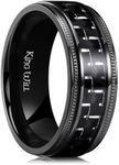 King Will Titanium Ring for Men Bla