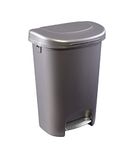 Rubbermaid Classic 13 Gallon Premium Step-On Trash Can with Lid and Stainless-Steel Pedal, Bronze Waste Bin for Kitchen