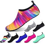 semai Water Shoes Quick-Dry Swimming Socks, Non-Slip Soft Beach Shoes Barefoot Water Sports Shoes Breathable Aqua Socks for Women Men Kids, Elastic Easy-fit Footwear for Beach Swimming Yoga Diving