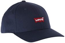 Levi's Men's Mid Batwing Flexfit Flat Cap, Blue (Navy Blue 17), One (Size: UN)