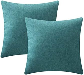 Set of 2 Luxton Patio Cushion Covers Aqua Teal Outdoor Cushion Cover UV Water Resistant for Backyard Alfresco Couch Sofa Decoration 45x45cm (Aqua Teal)