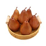 WJboand 6PCS Fake Brown Pear Artificial Lifelike Fake Fruits Decorative Kitchen Party Home Ornament House Table Faux Fruit Centerpieces Sketch Photography Prop