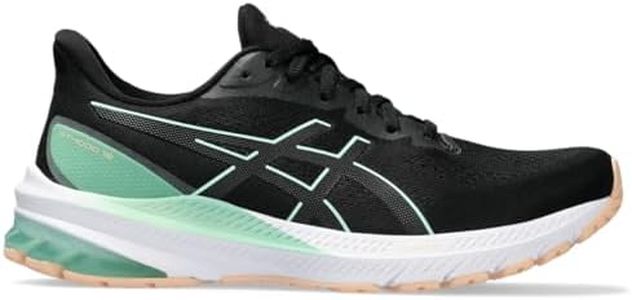 ASICS Women's GT-1000 12 Running Shoe, Black/Mint Tint, 8.5 Wide