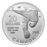 2012 Polar Bear $20 Pure Silver Coin from The Canadian Mint