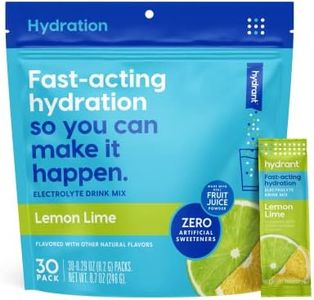 Hydrant Hydrate 30 Stick Packs, Electrolyte Powder Rapid Hydration Mix, Hydration Powder Packets Drink Mix, Helps Rehydrate Better Than Water (Lemon Lime, 30 Pack)